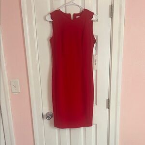 Calvin Klein Women's Bold Red Midi Dress